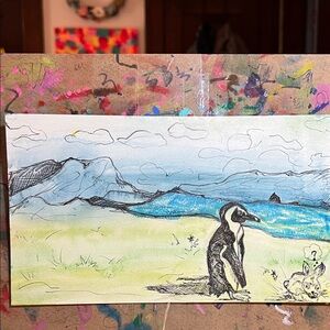 Small Scenic Penguin Landscape Art